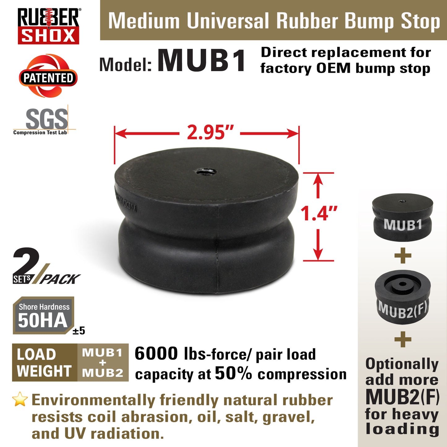 Medium Universal Rubber Bump Stop - Top Modules