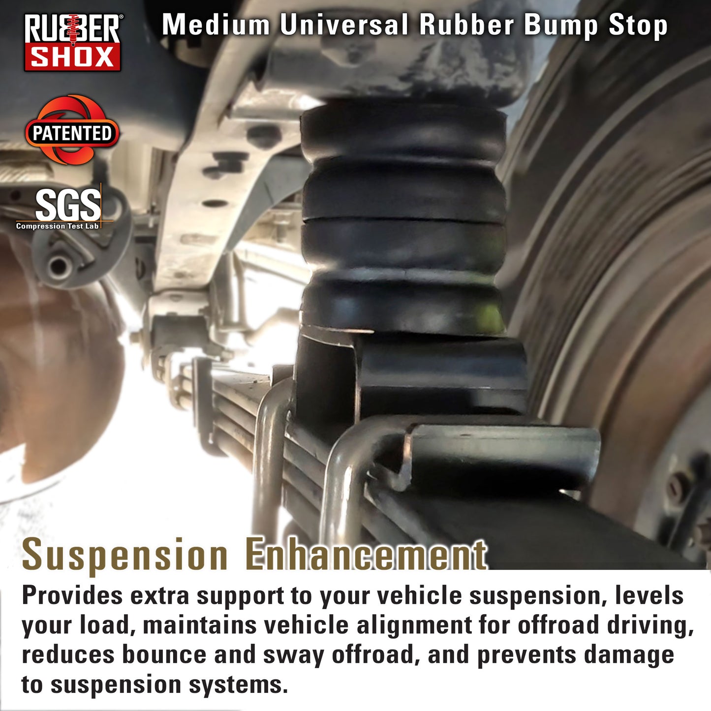 Modular Universal Off Road Rubber Bump Stops - MUB12F-OFFROAD for Toyota Tacoma, Nissan Frontier, Chevrolet Colorado, Ford Ranger, GMC Canyon