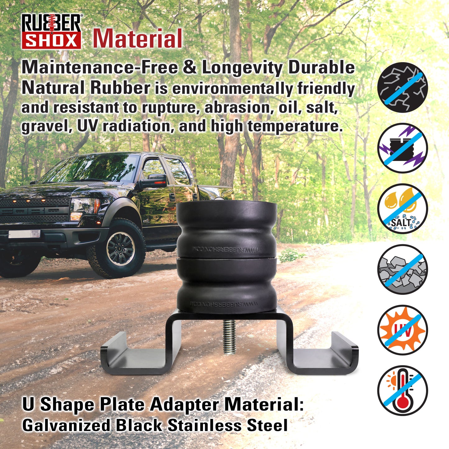 Modular Universal Off Road Rubber Bump Stops - MUB12F-OFFROAD for Toyota Tacoma, Nissan Frontier, Chevrolet Colorado, Ford Ranger, GMC Canyon
