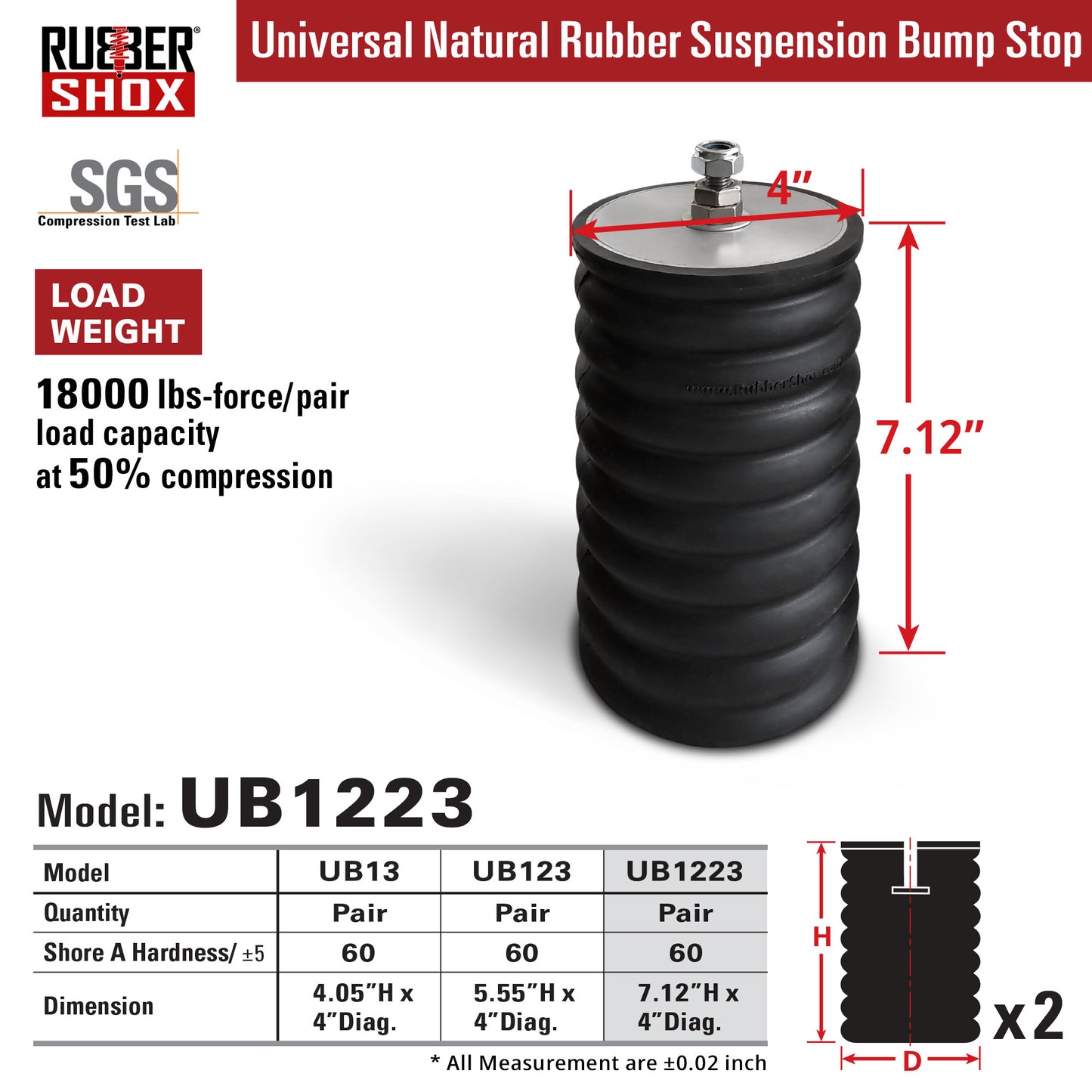 Universal Natural Rubber Suspension Bump Stop