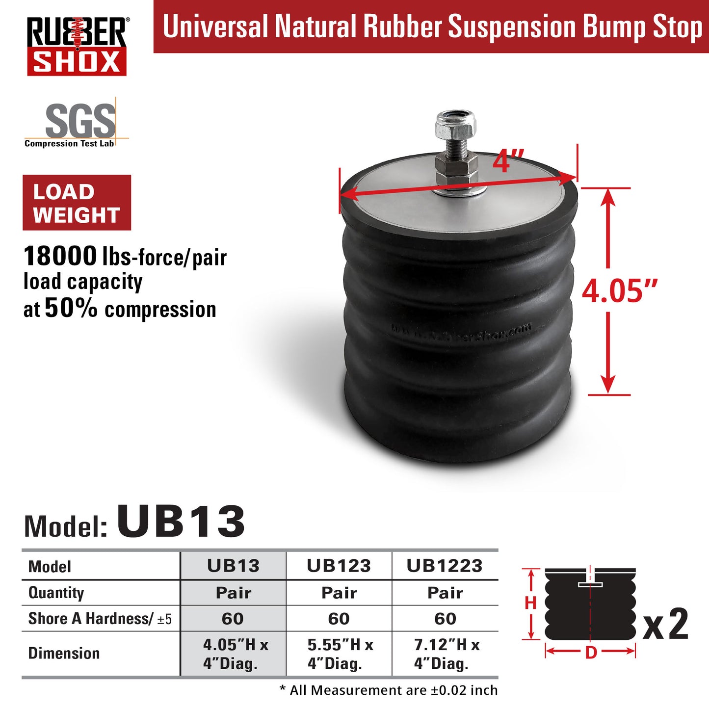 Universal Natural Rubber Suspension Bump Stop