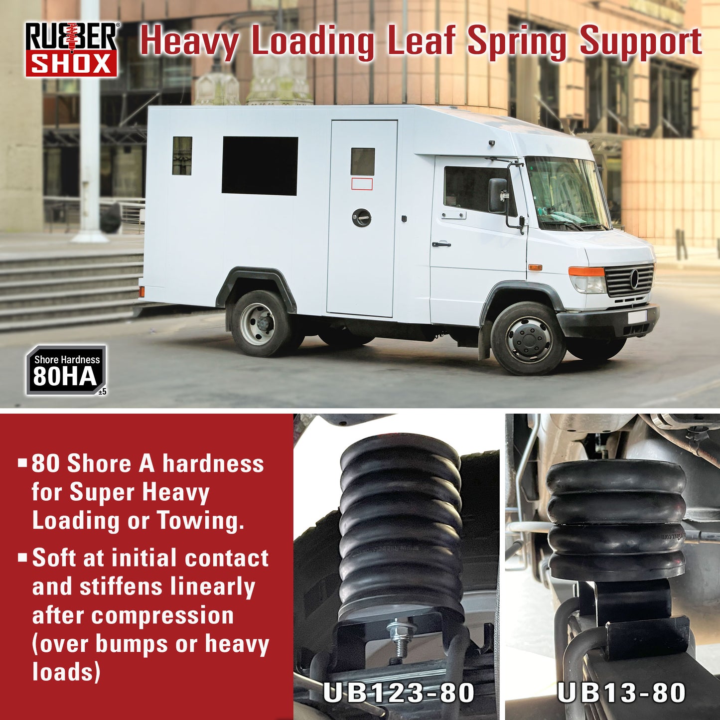 Universal Rubber Bump Stops - For Truck or Recreational Vehicle (RV) front/Rear Suspension System