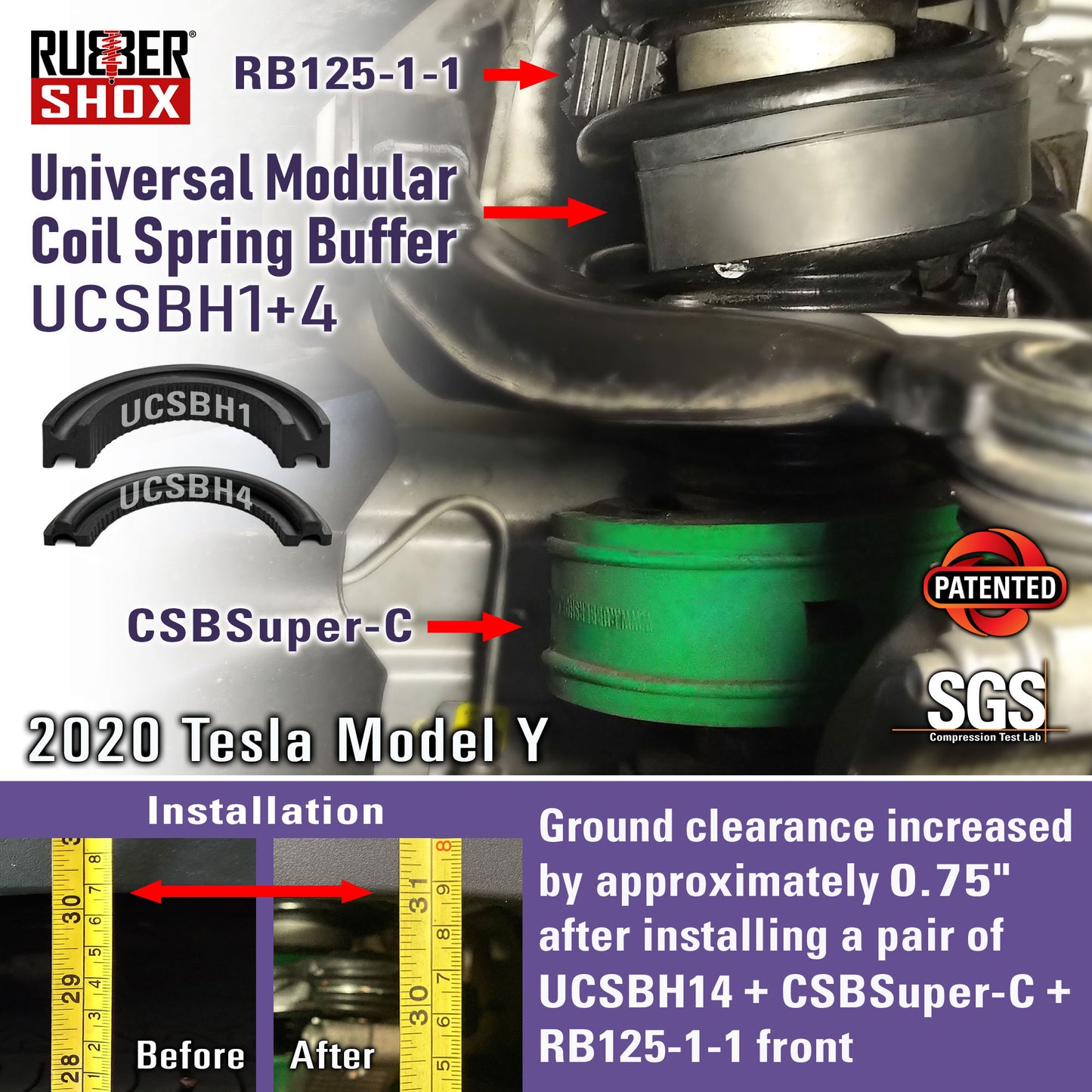 Universal Modular Coil Spring Buffer -1/2 Circle (UCSBH12344) | Shore 70±5 HA