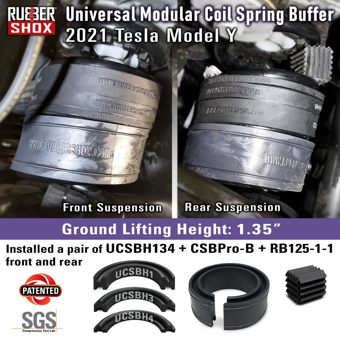 Universal Modular Coil Spring Buffer -1/2 Circle (UCSBH12344) | Shore 70±5 HA