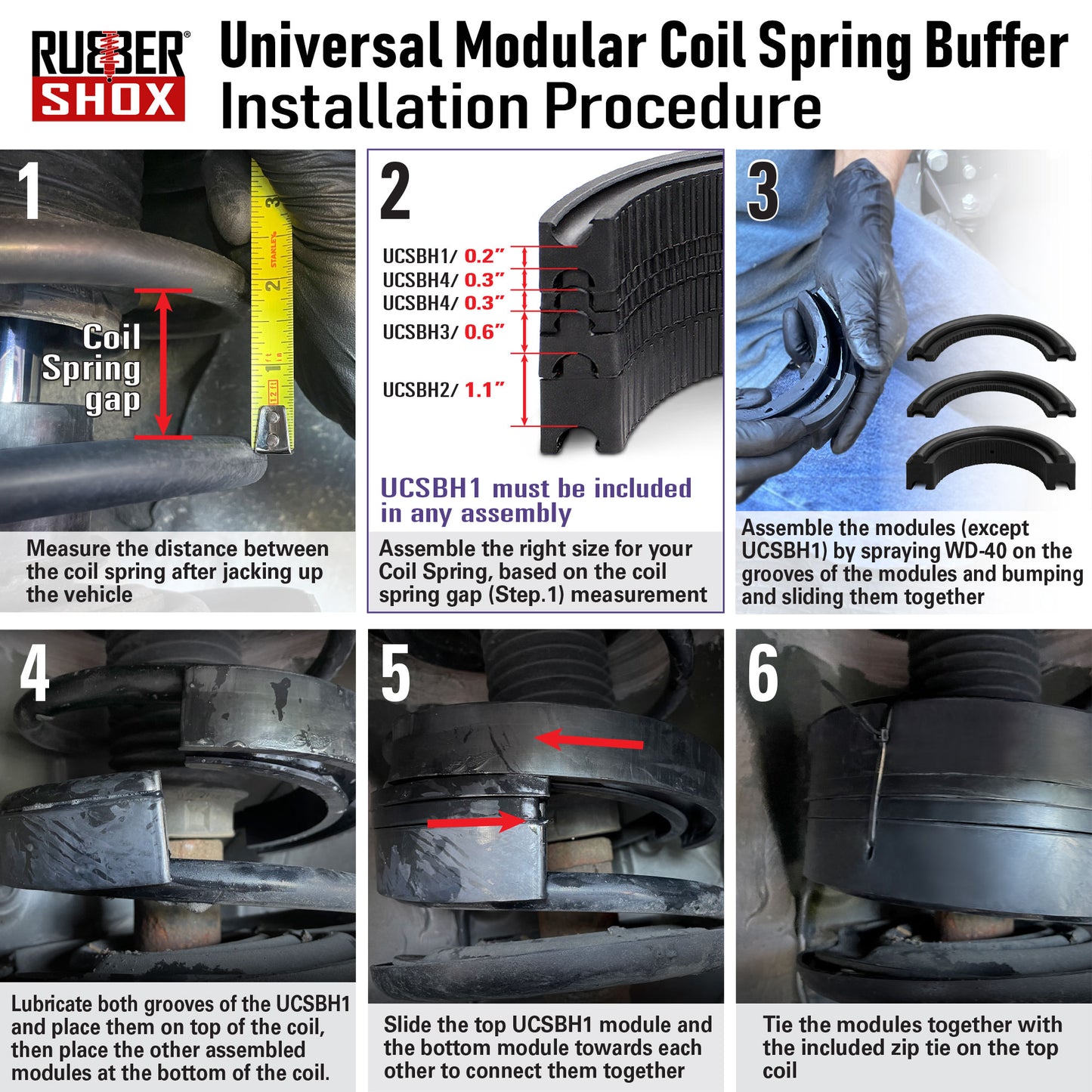 Universal Modular Coil Spring Buffer -1/2 Circle (UCSBH12344) | Shore 70±5 HA