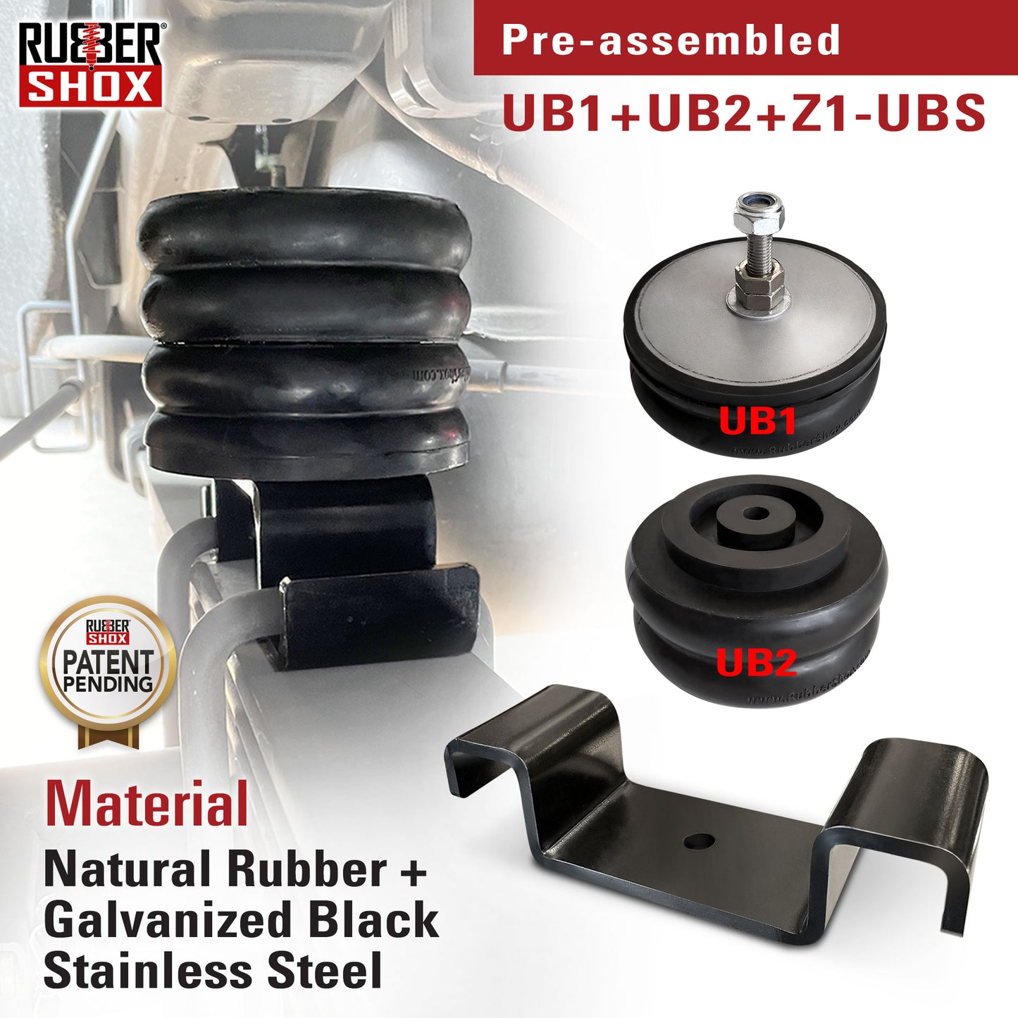 Universal Rubber Bump Stops - UB12-Z1 Suspension Enhancement, Hardness 65HA