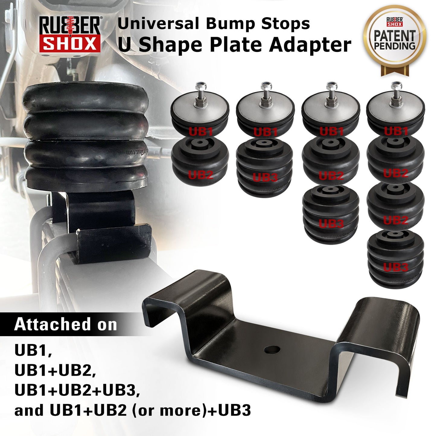 U shape plate adapter for suspension bump stop - Z1-UBS (Set of 2)
