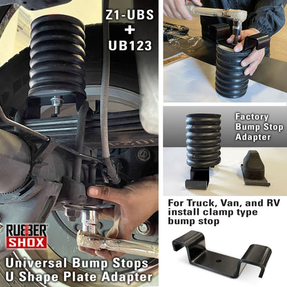 U shape plate adapter for suspension bump stop (Set of 2)