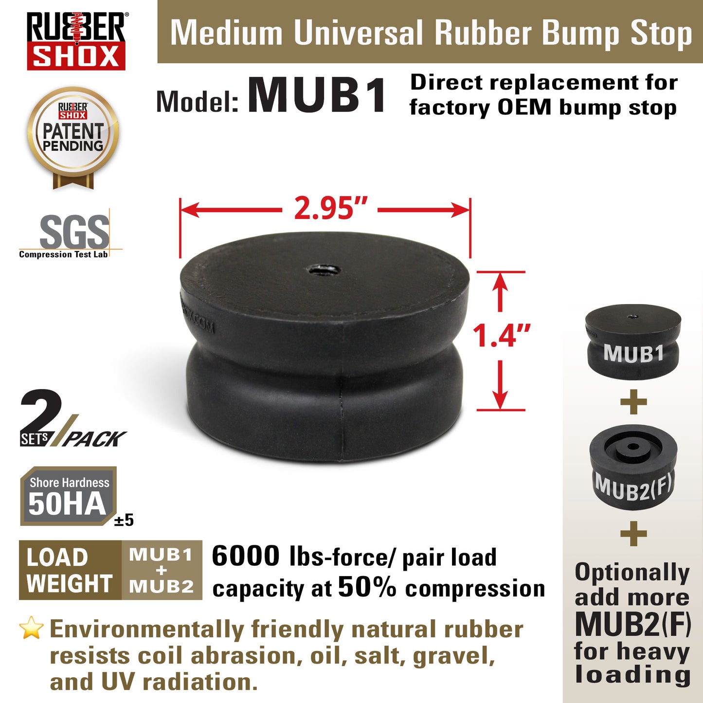 Medium Universal Rubber Bump Stop - Top Modules