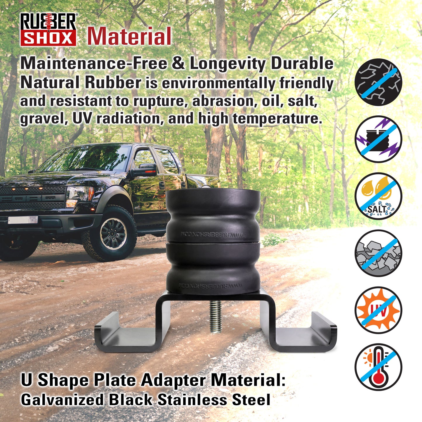 Medium Universal Rubber Bump Stop - MUB12-LOAD for Toyota Tacoma, Nissan Frontier, Chevrolet Colorado, Ford Ranger, GMC Canyon