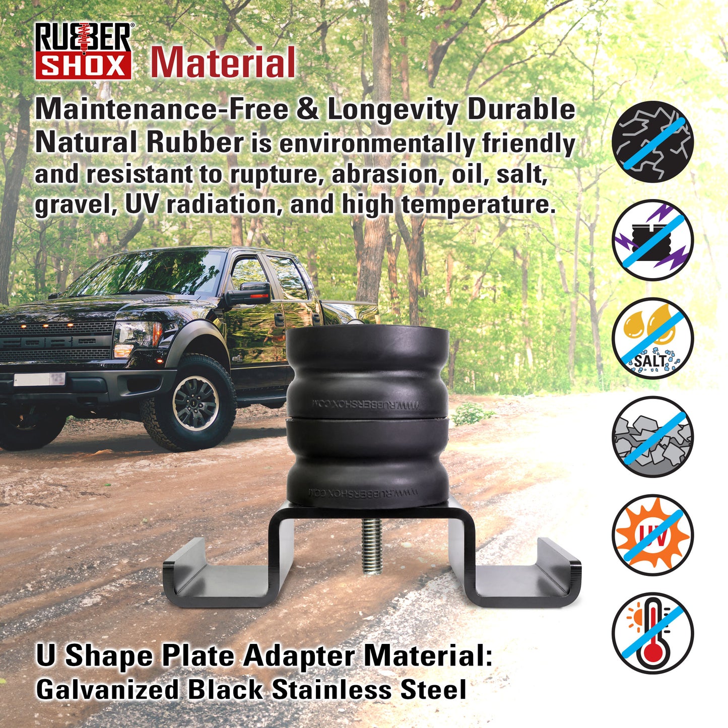 Modular Universal Off Road Rubber Bump Stops - MUB12F-OFFROAD  for Toyota Tacoma, Nissan Frontier, Chevrolet Colorado, Ford Ranger, GMC Canyon