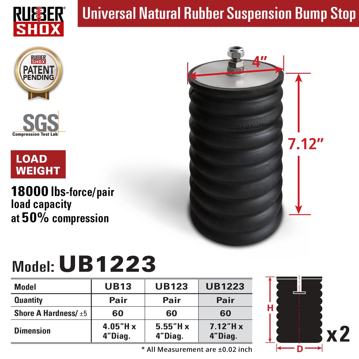 Universal Natural Rubber Suspension Bump Stop