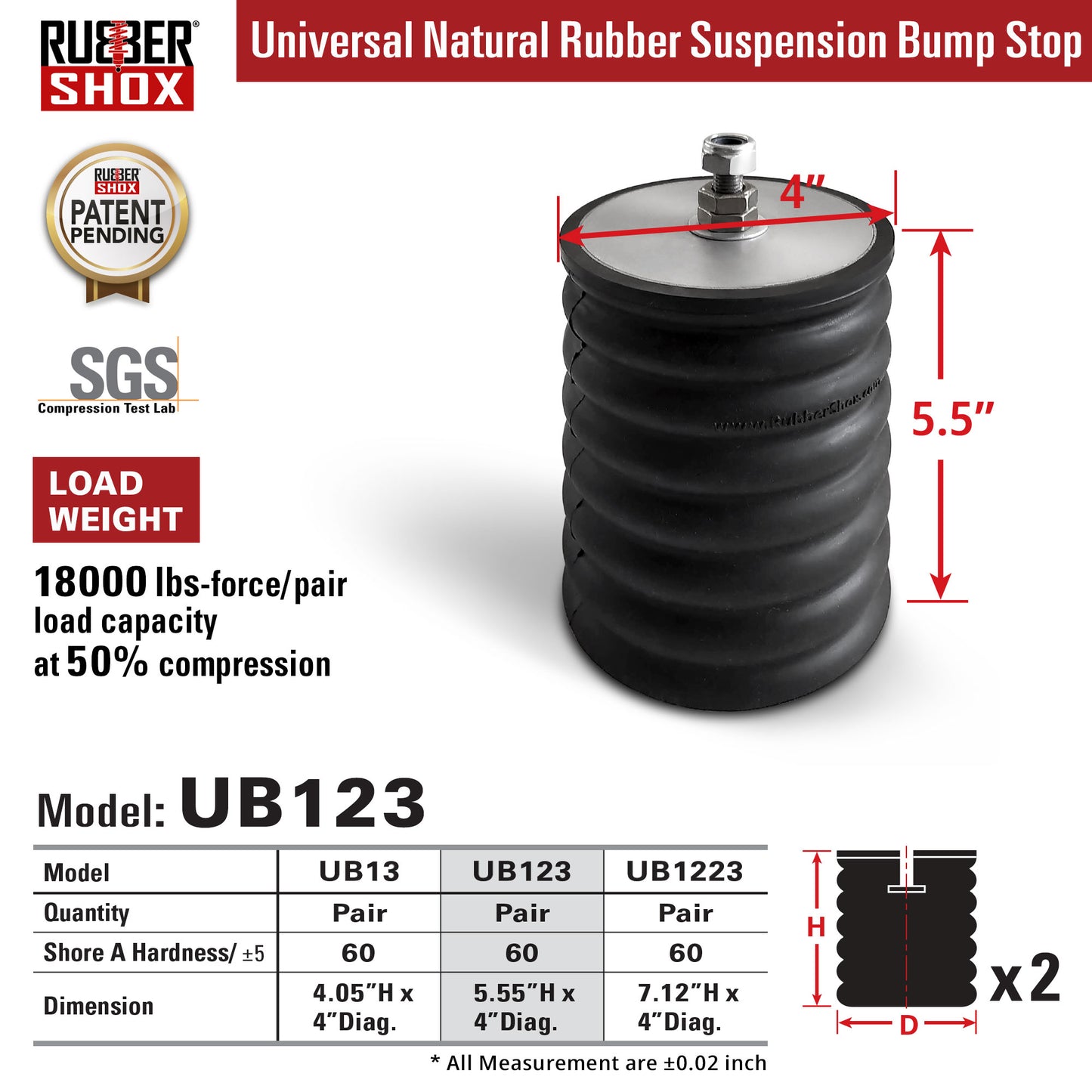 Universal Natural Rubber Suspension Bump Stop