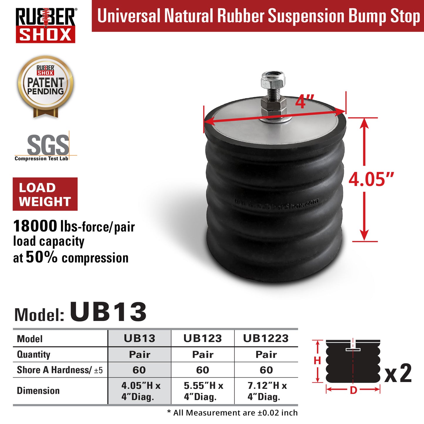 Universal Natural Rubber Suspension Bump Stop