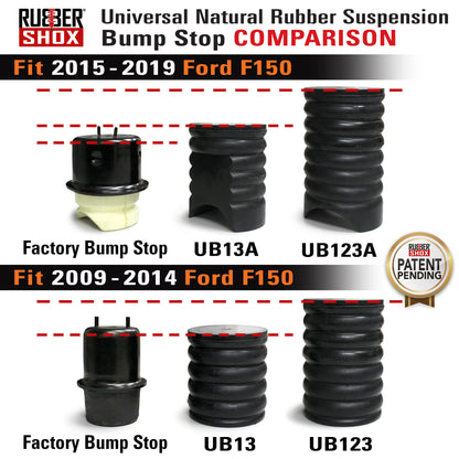Universal Natural Rubber Suspension Bump Stop - Ford F150/250 (Set of 2)