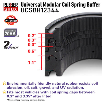 Universal Modular Coil Spring Buffer -1/2 Circle (UCSBH12344) | Shore 70±5 HA