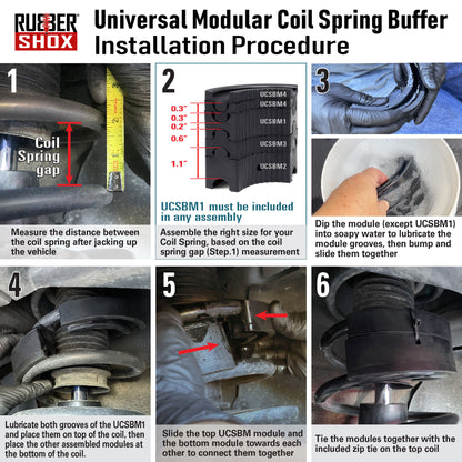 Universal Modular Coil Spring Buffer - 1/4 Circle (UCSBM12344) | Shore 80±5 HA