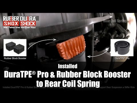 Installed DuraTPE® Pro & Rubber Block Booster to Rear Coil Spring